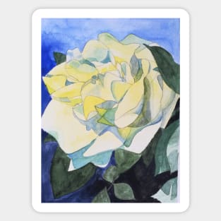 Yellow rose watercolour painting Sticker